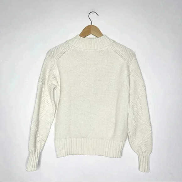 Everlane Cream Mock Boxy Knit Sweater Size XXS - Picture 7 of 7